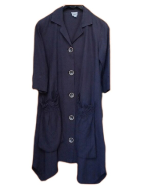 For Cynthia Dresses & Skirts - Gray Forcynthia Dress With Uneven Hem And Large Pockets Women's Size Small
